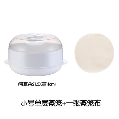Microwave Rice Steamer Container with Multi-Layer Design