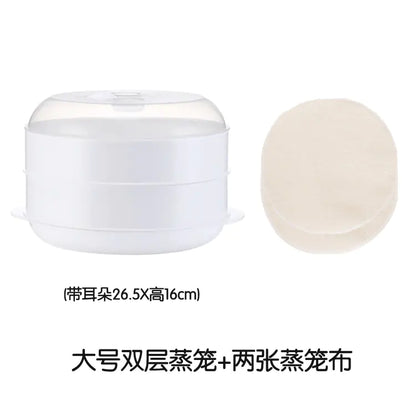 Microwave Rice Steamer Container with Multi-Layer Design