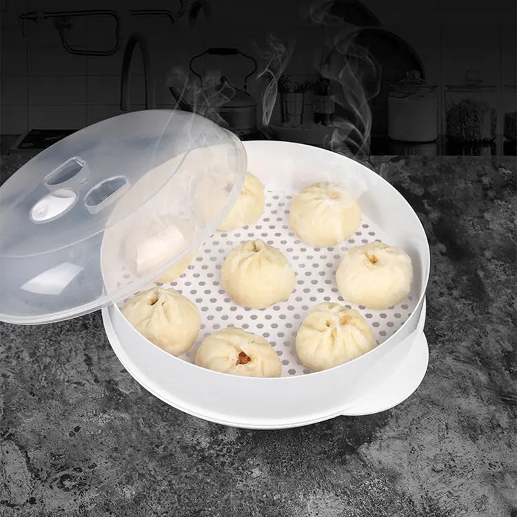 Microwave Rice Steamer Container with Multi-Layer Design