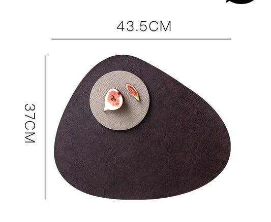 Waterproof Leather Placemat with Heat Insulation Pad