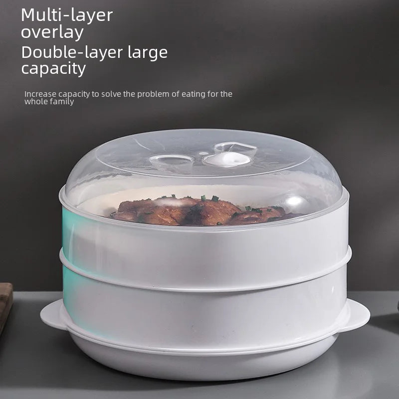 Microwave Rice Steamer Container with Multi-Layer Design