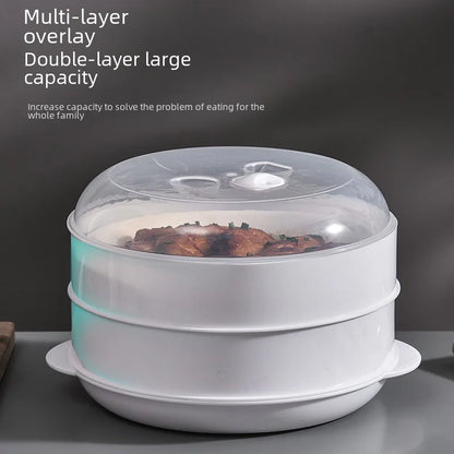 Microwave Rice Steamer Container with Multi-Layer Design