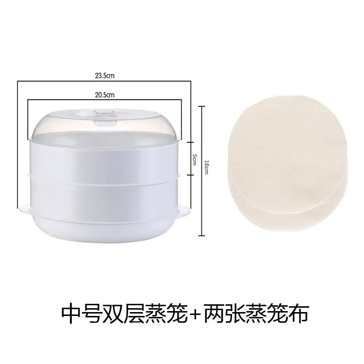 Microwave Rice Steamer Container with Multi-Layer Design