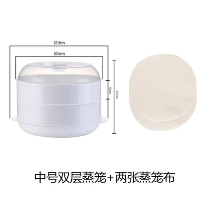 Microwave Rice Steamer Container with Multi-Layer Design