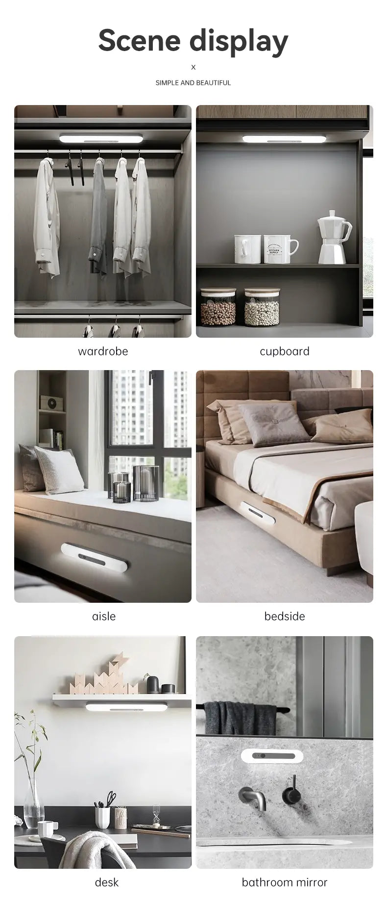 LED Human Body Sensor Magnetic Night Light (1pc)