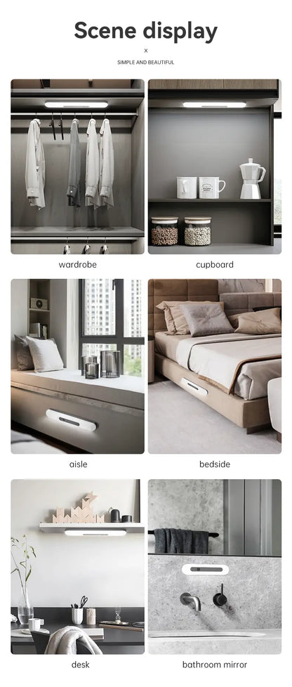 LED Human Body Sensor Magnetic Night Light (1pc)