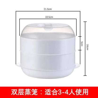 Microwave Rice Steamer Container with Multi-Layer Design