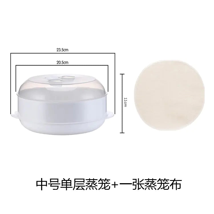 Microwave Rice Steamer Container with Multi-Layer Design