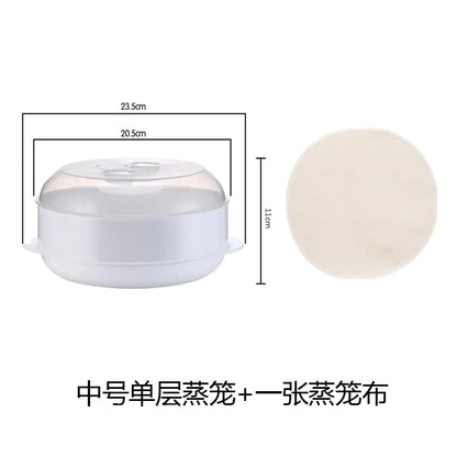 Microwave Rice Steamer Container with Multi-Layer Design
